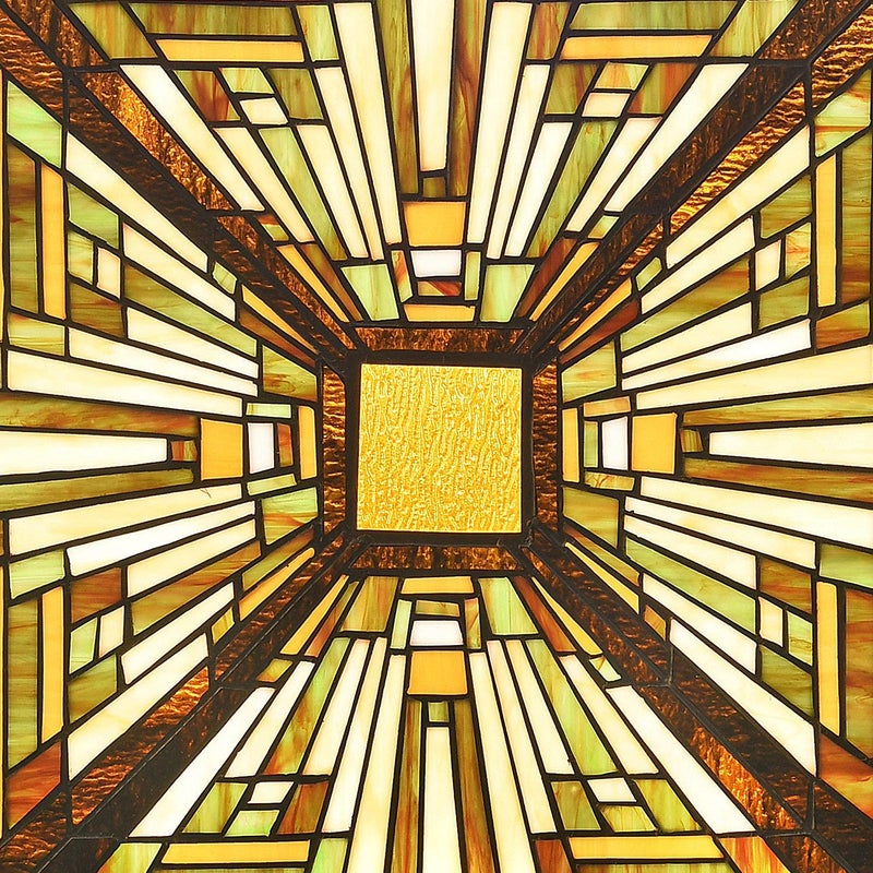 Capulina Stained Glass Window Hanging Panels Mission Elegant Style Suncatcher with Chain for Home Decor Gifts - Image 3